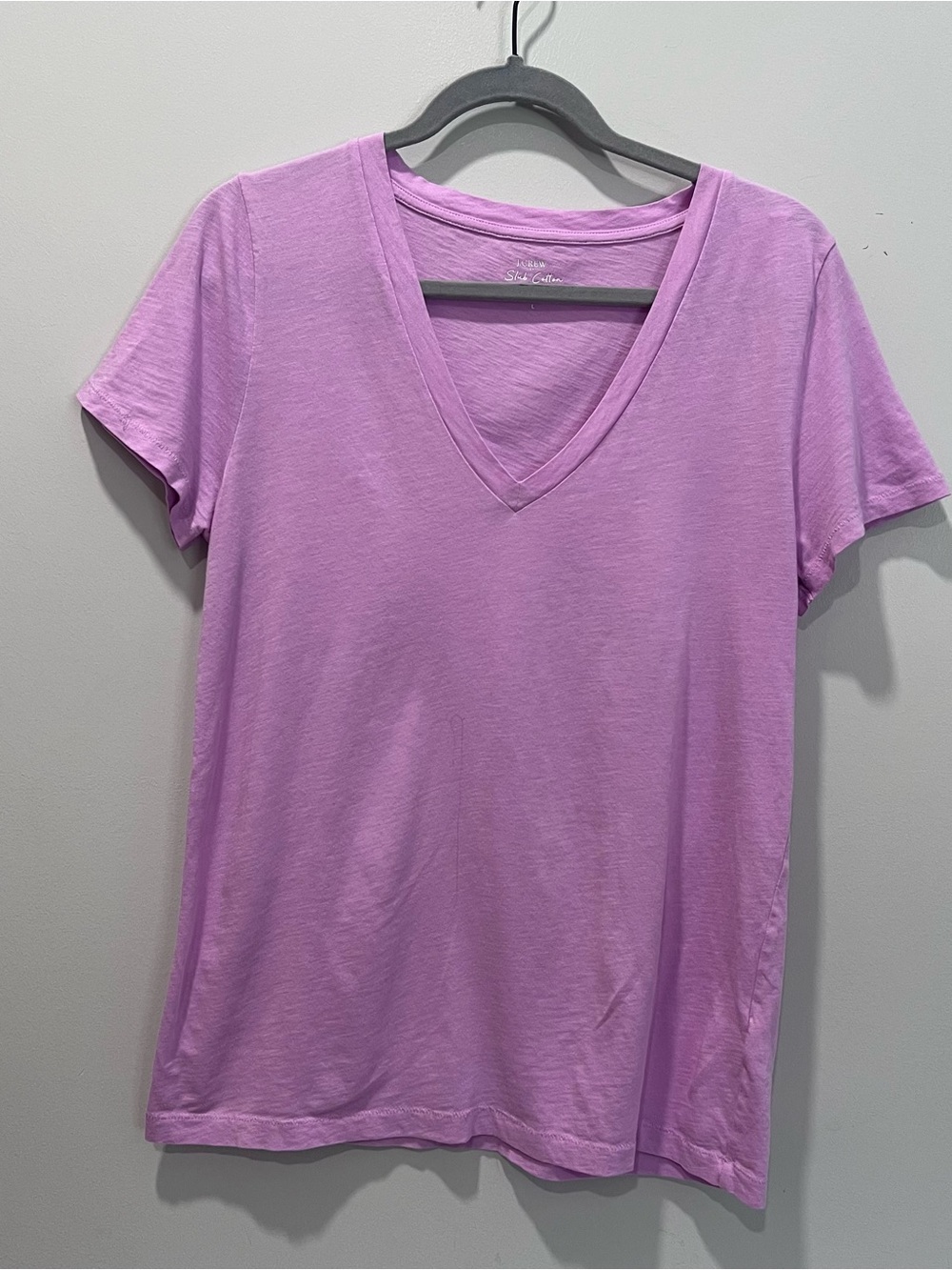J. Crew Lavender V-Neck Short Sleeve Tee